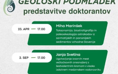 Sklop spletnih predavanj Geološki podmladek – predstavitve doktorantov